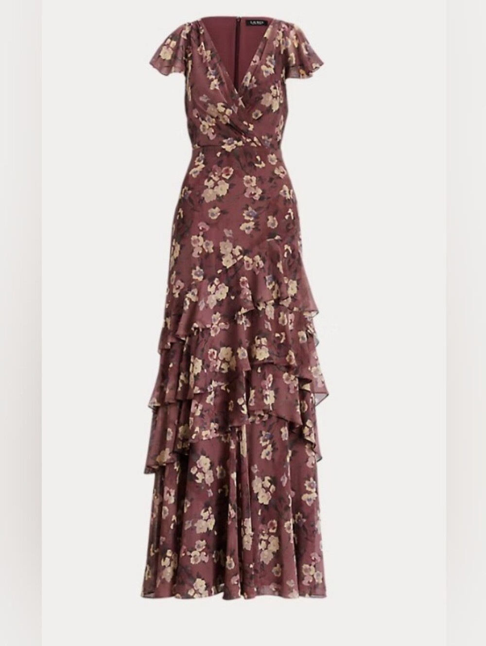 RALPH LAUREN floral georgette gown